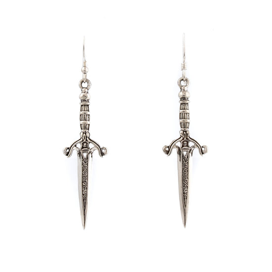 Silver Dagger Earrings - Kingdom Jewelry