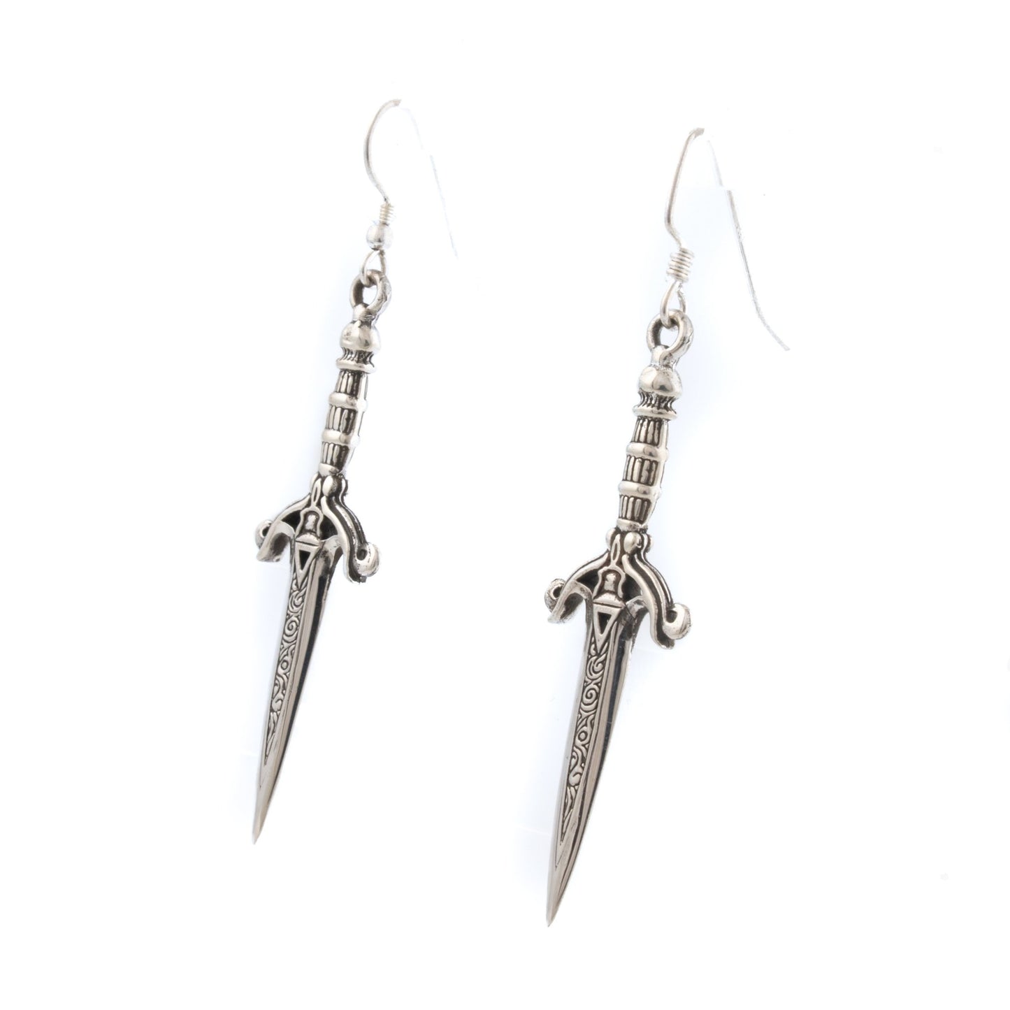 Silver Dagger Earrings - Kingdom Jewelry