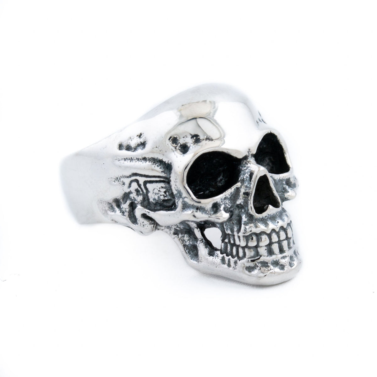 Silver "Eddie" Skull Ring - Kingdom Jewelry