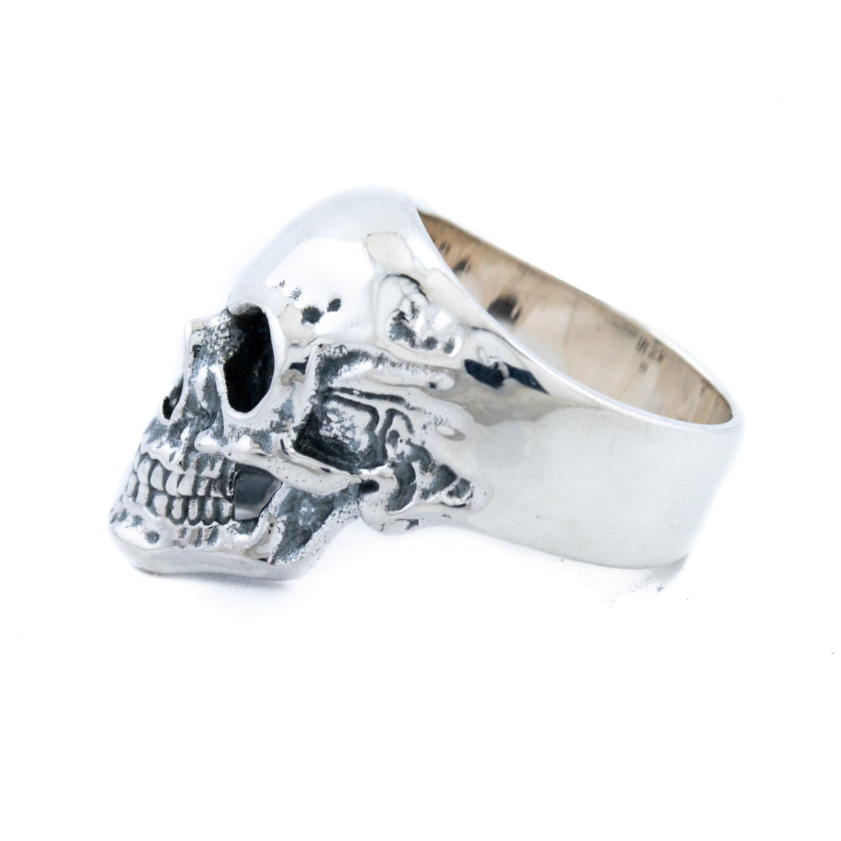 Silver "Eddie" Skull Ring - Kingdom Jewelry