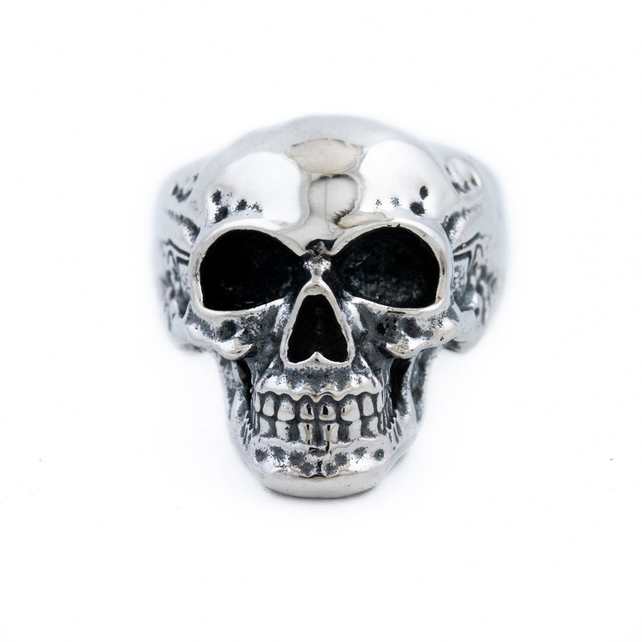 Silver "Eddie" Skull Ring - Kingdom Jewelry