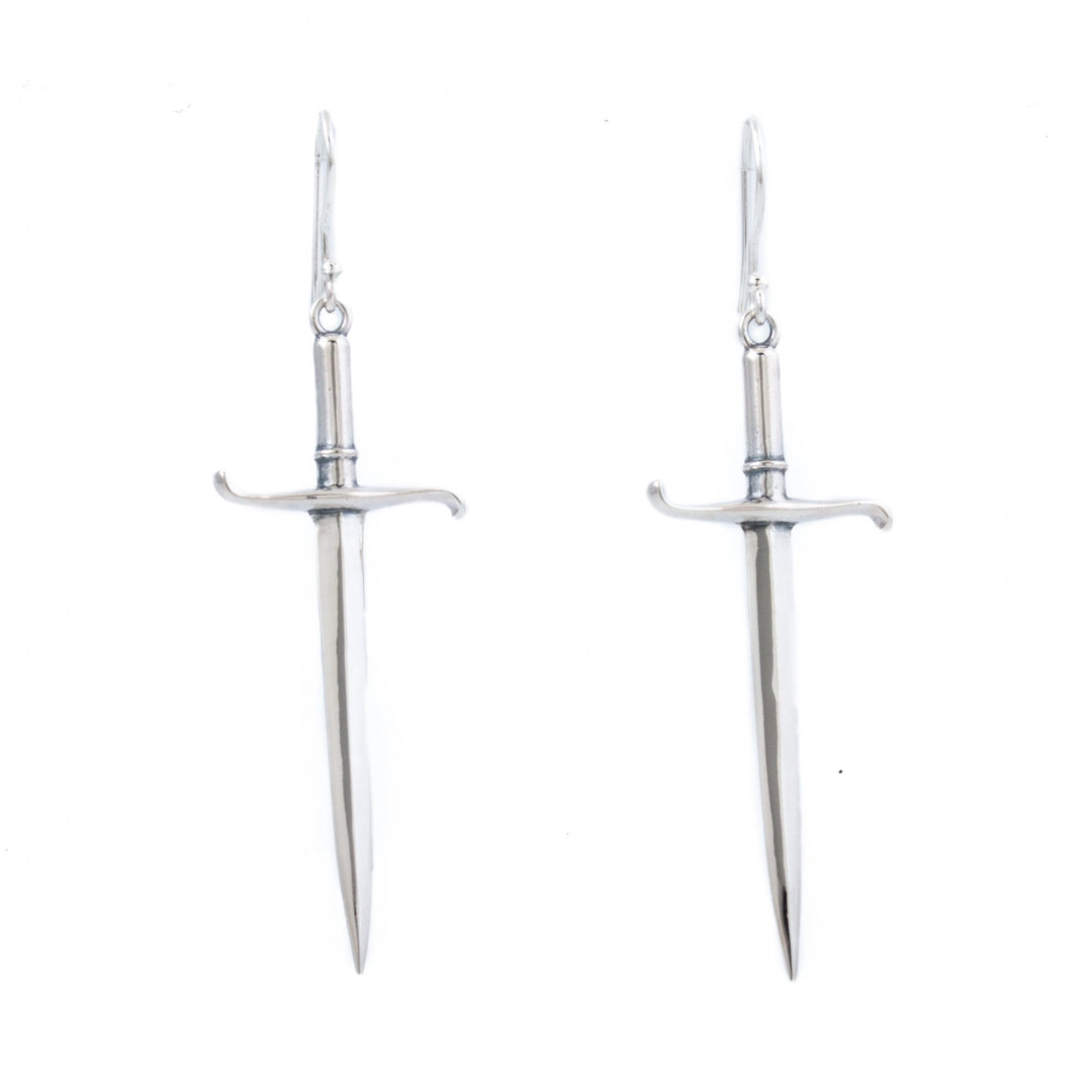 Silver "Estoc" Sword Earrings - Kingdom Jewelry