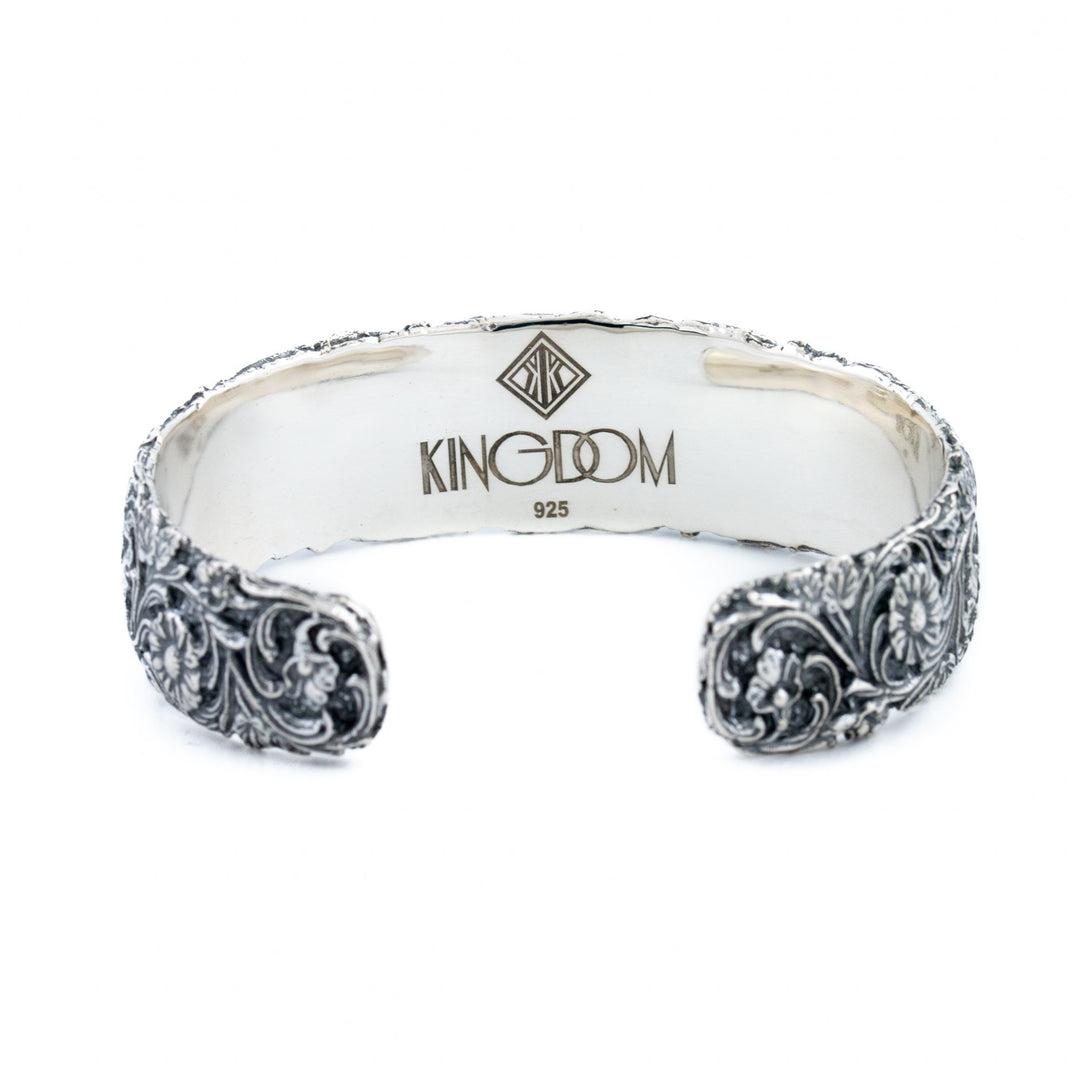 Silver Flower Channel Cuff - Kingdom Jewelry