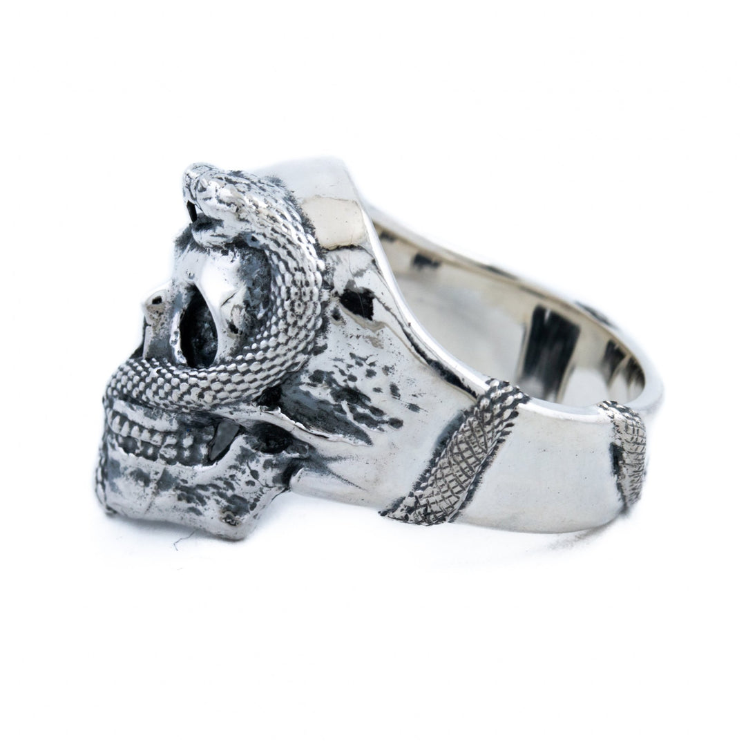 Silver "Jake" Skull Ring - Kingdom Jewelry