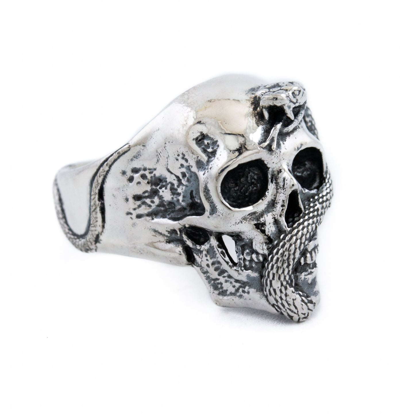 Silver "Jake" Skull Ring - Kingdom Jewelry
