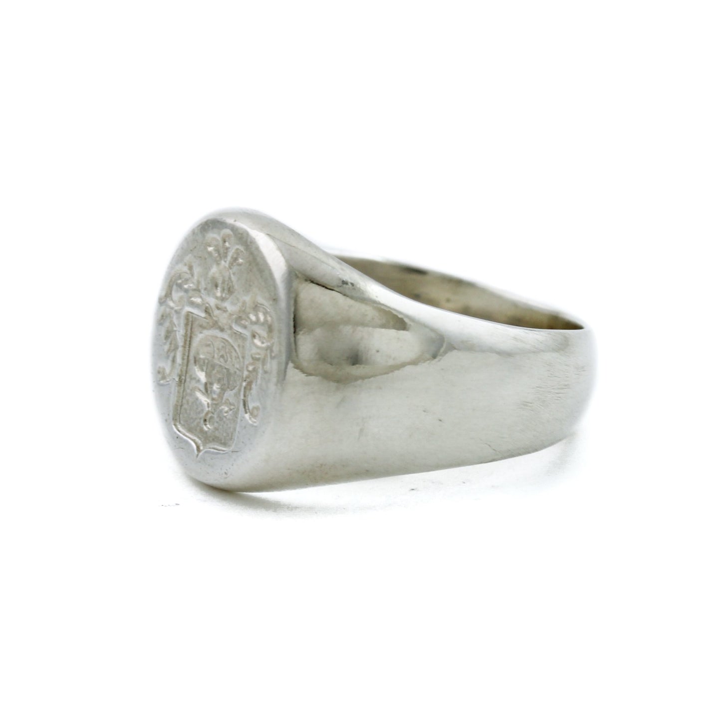 Silver Kinship Wax Seal Crest Signet Ring - Kingdom Jewelry