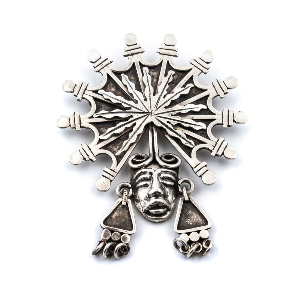 
                      
                        Silver Mayan Chief Brooch - Kingdom Jewelry
                      
                    