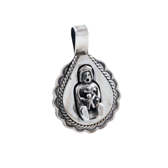 Silver Mother & Children Navajo Pendant - Kingdom Jewelry