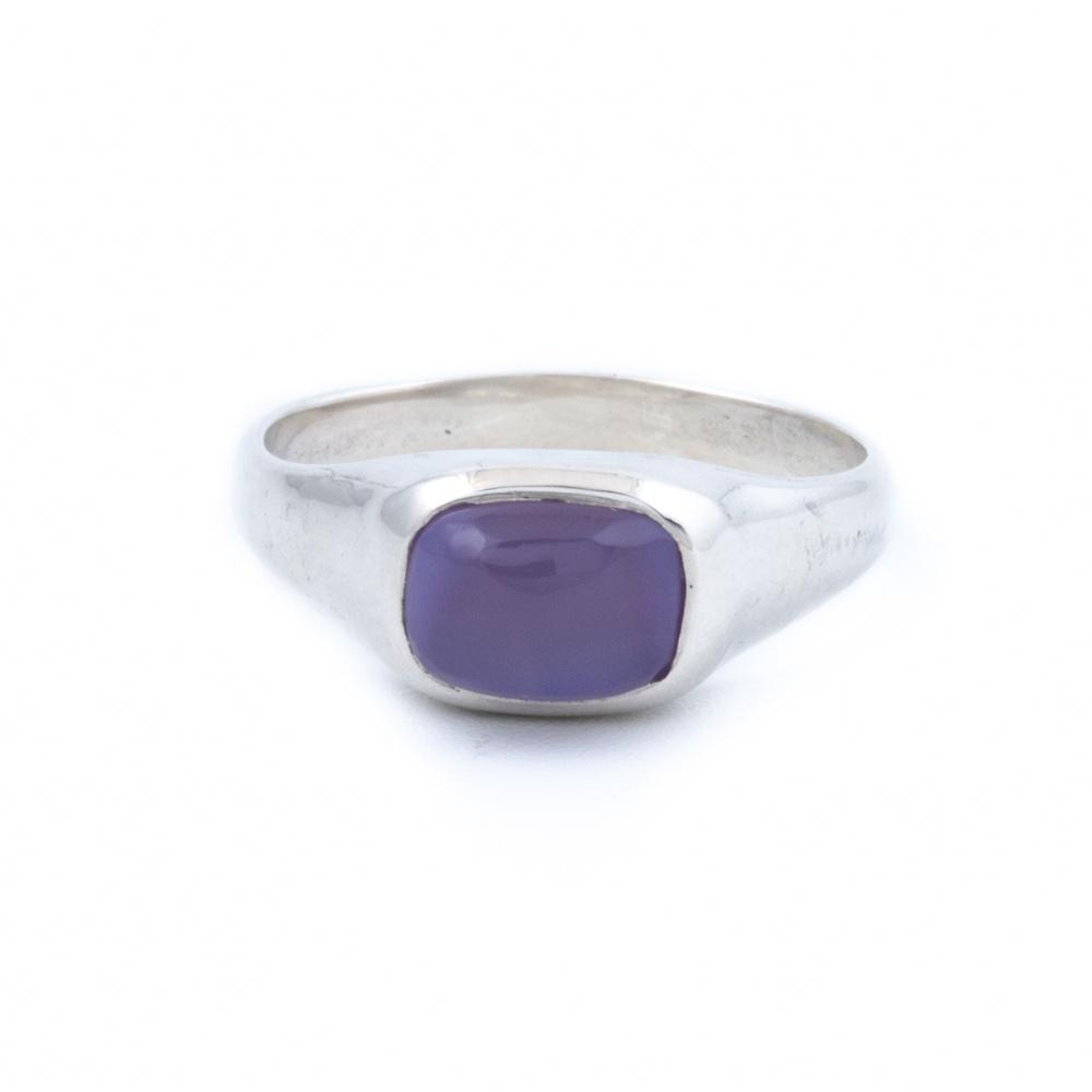 Silver Purple Chalcedony Ring - Kingdom Jewelry