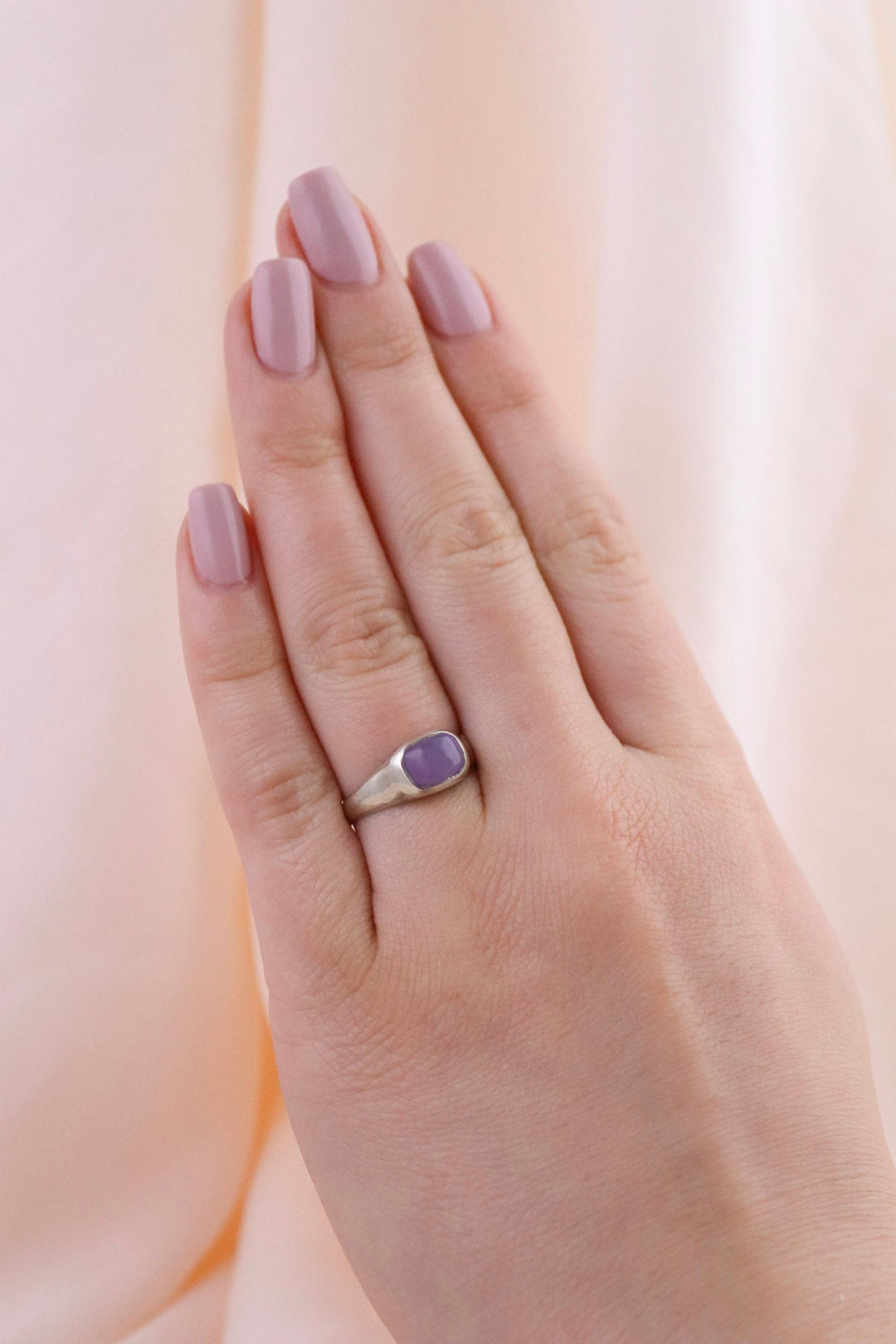 Silver Purple Chalcedony Ring - Kingdom Jewelry