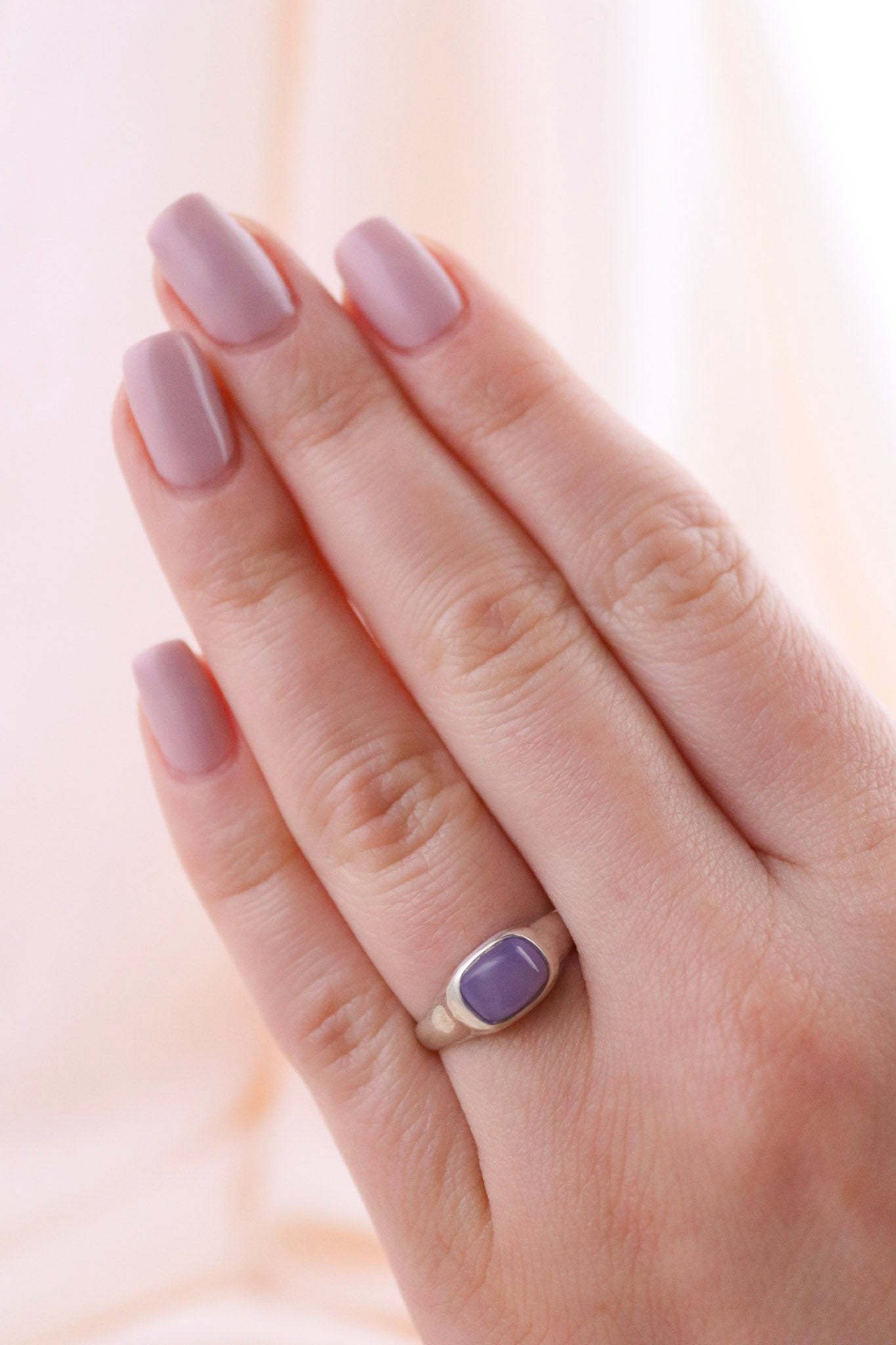 Silver Purple Chalcedony Ring - Kingdom Jewelry