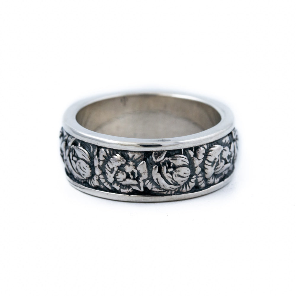 
                      
                        Silver Rose Band Ring - Kingdom Jewelry
                      
                    