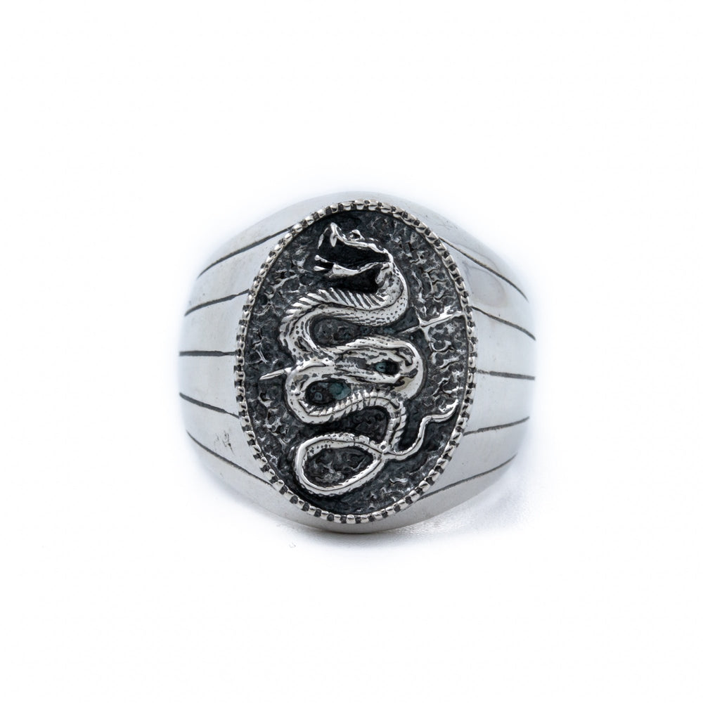 
                      
                        Silver Snake Signet Ring - Kingdom Jewelry
                      
                    