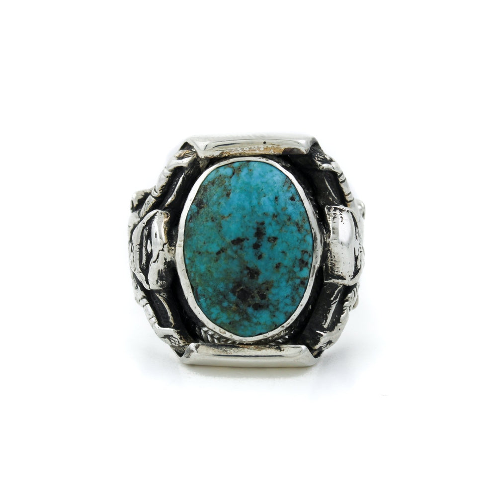 
                      
                        Silver Vintage Tibetan Turquoise Ring - Kingdom Jewelry
                      
                    