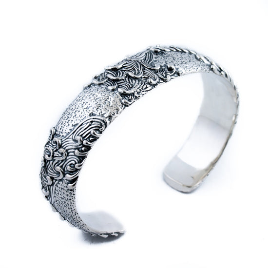 Silver Wave Channel Cuff - Kingdom Jewelry