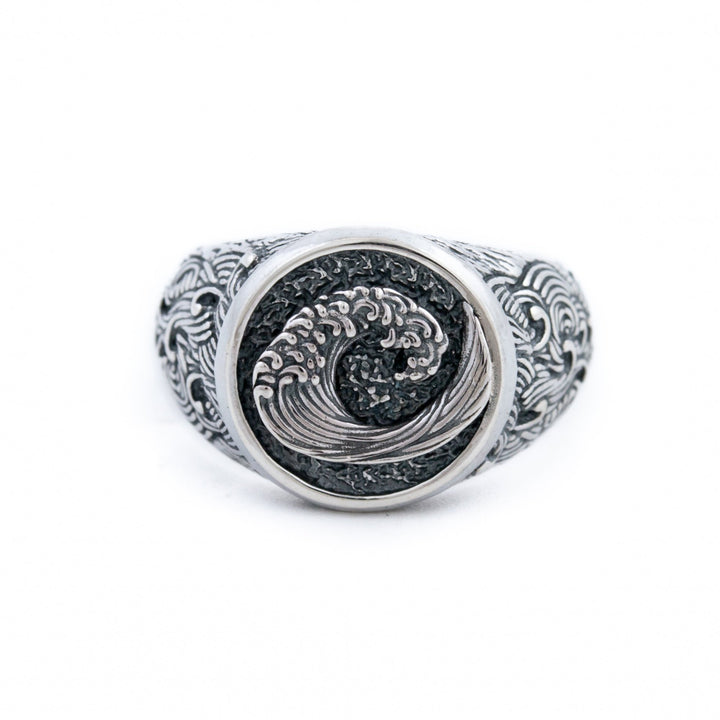 Silver "Wave" Signet Ring - Kingdom Jewelry