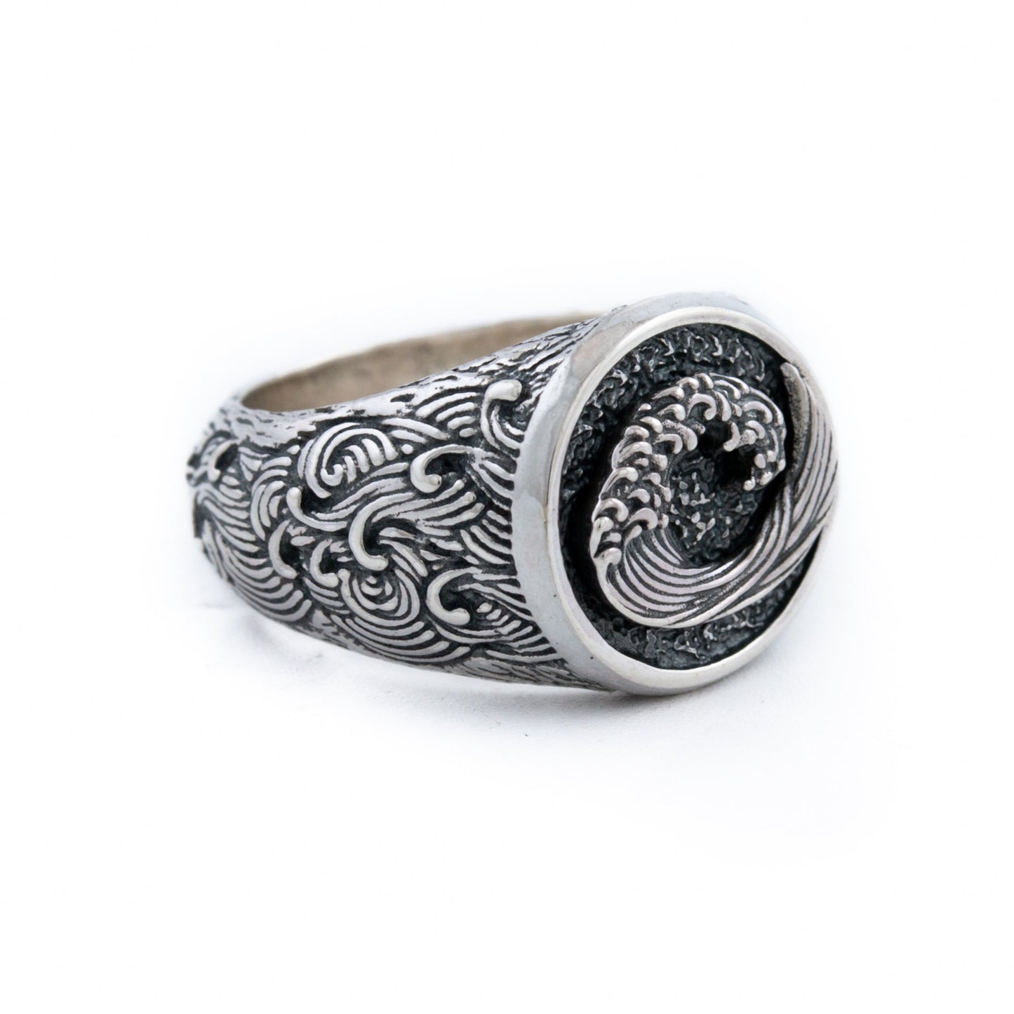 Silver "Wave" Signet Ring - Kingdom Jewelry