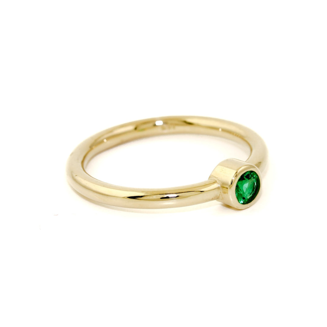 Simple 14K Emerald Ring - Kingdom Jewelry