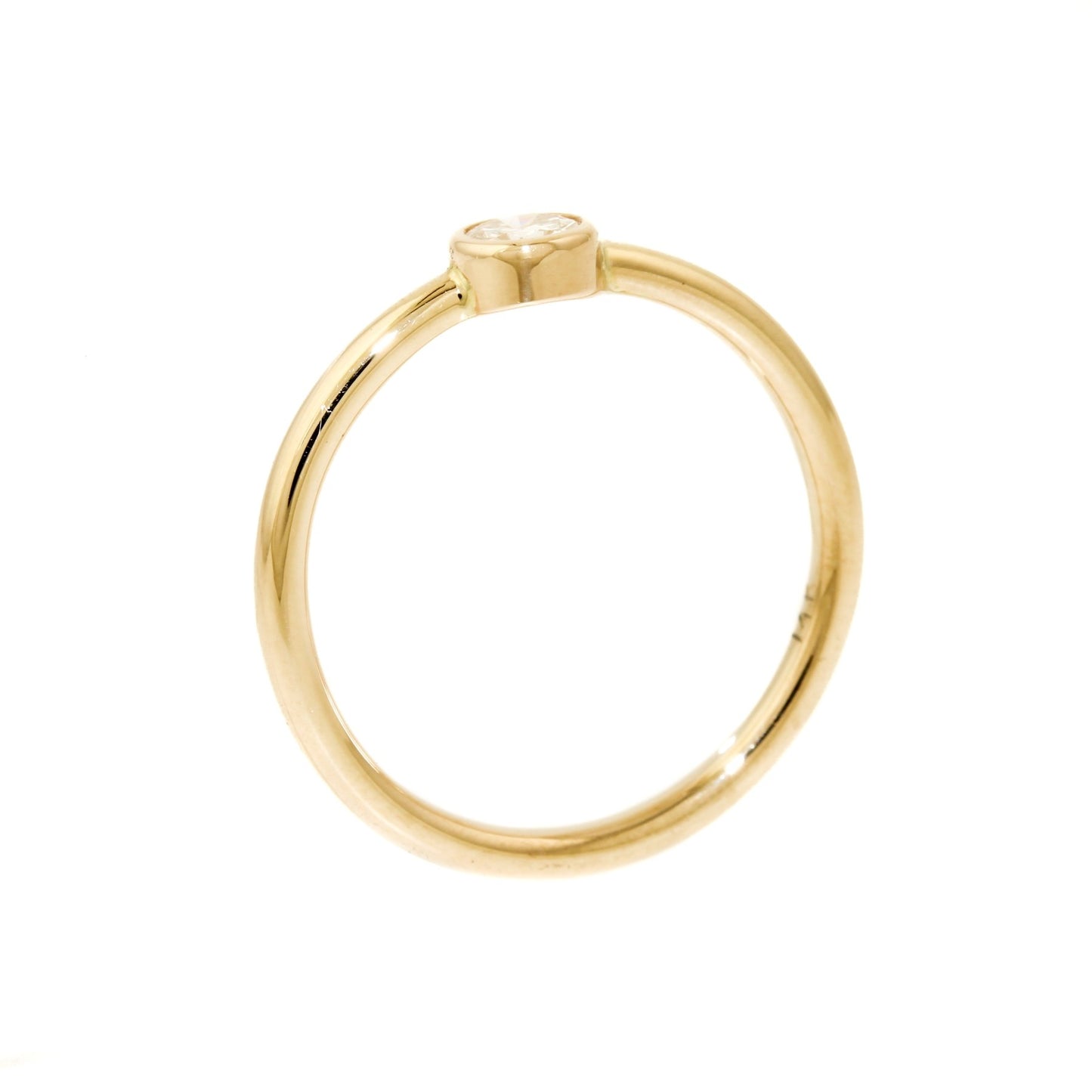 Simple Round Cut Diamond Ring in 14K - Kingdom Jewelry