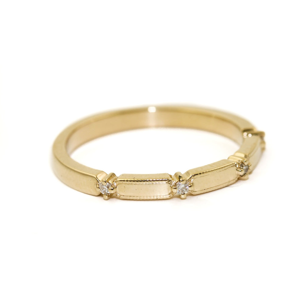 
                      
                        Simple Textured Gold and with Diamond Accent - Kingdom Jewelry
                      
                    