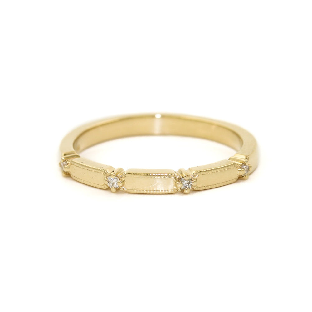 
                      
                        Simple Textured Gold and with Diamond Accent - Kingdom Jewelry
                      
                    