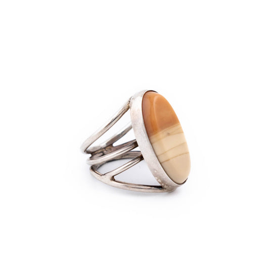 Sleek Caramel Jasper Ring - Kingdom Jewelry