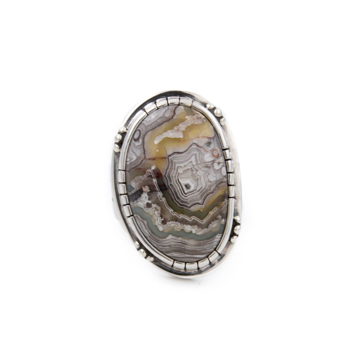 Sleek Lace Agate Ring - Kingdom Jewelry