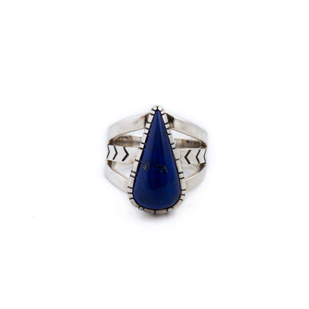 Small Teardrop Lapis Ring - Kingdom Jewelry