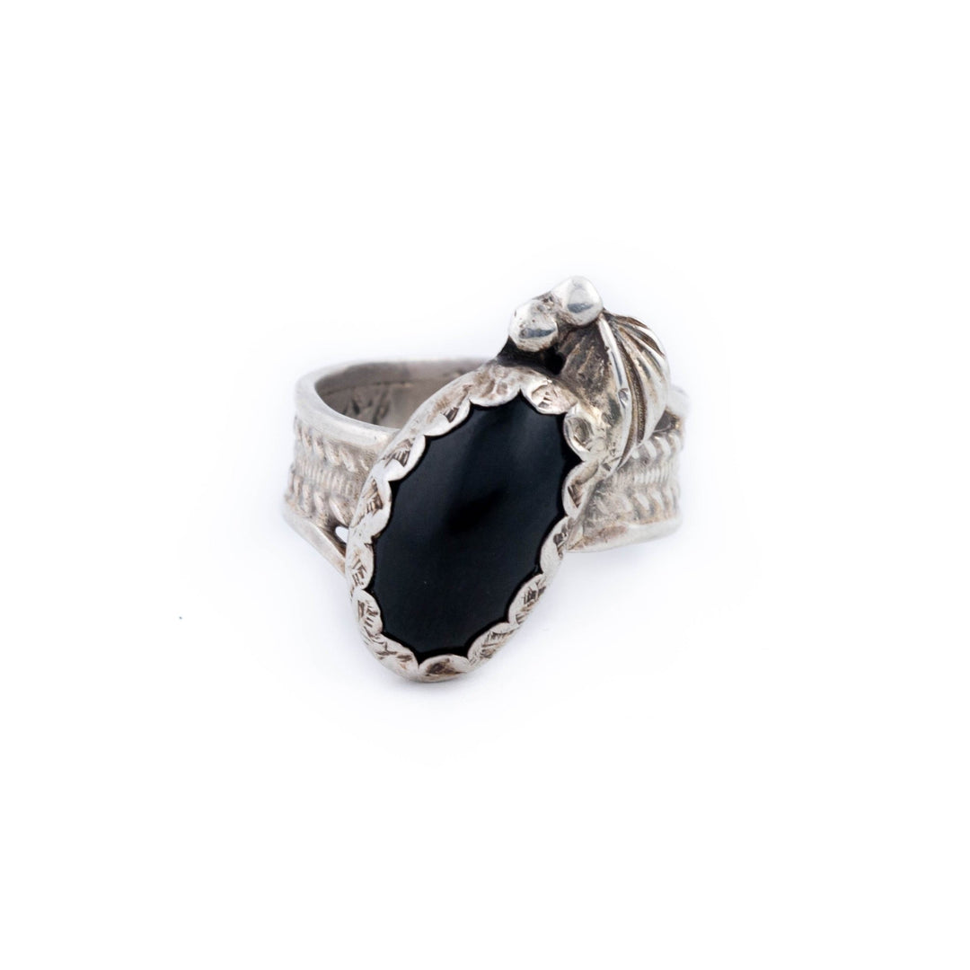 Solid 1970's Onyx Ring - Kingdom Jewelry