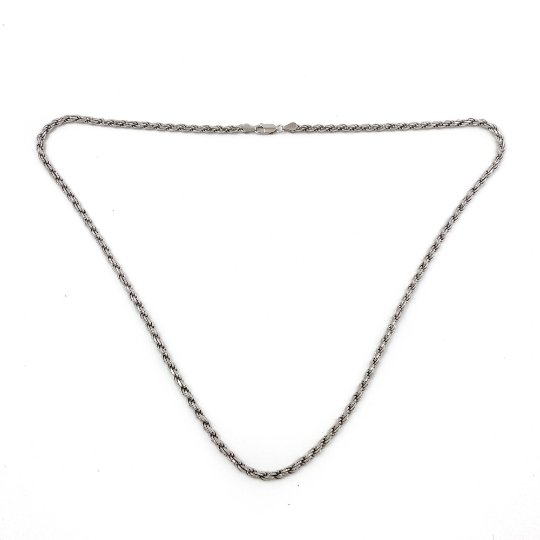 Solid Italian Sterling Silver Rope-Link Chain Necklace - Kingdom Jewelry