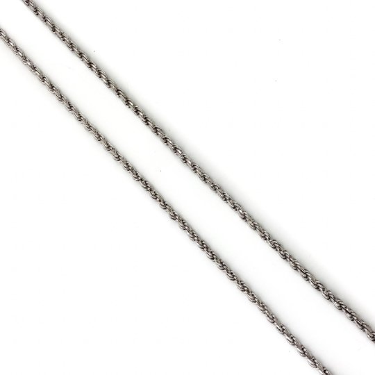 Solid Italian Sterling Silver Rope-Link Chain Necklace - Kingdom Jewelry