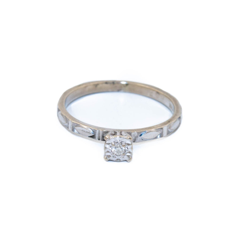 Solitaire Diamond Gold Ring - Kingdom Jewelry