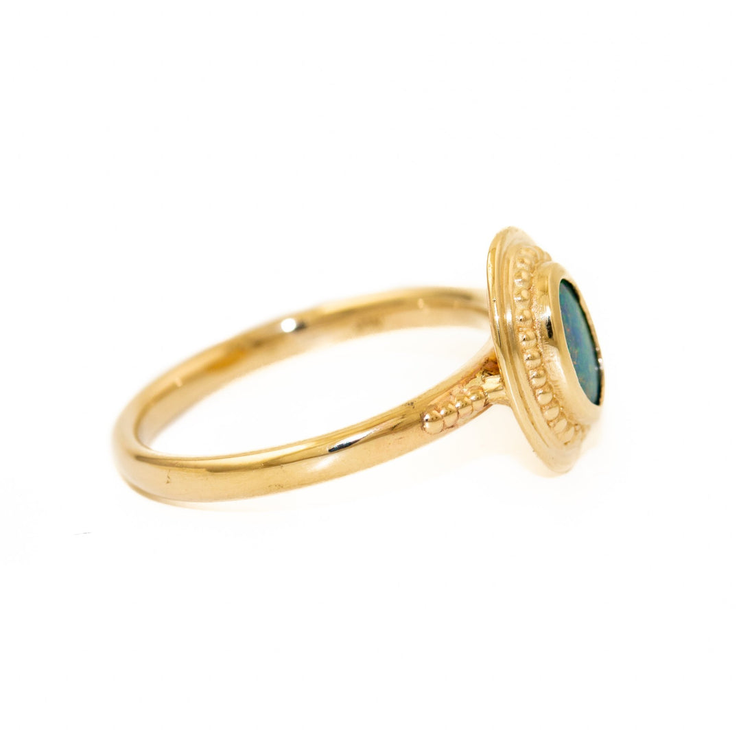 Sonoran Gold Australian Opal Signet - Kingdom Jewelry