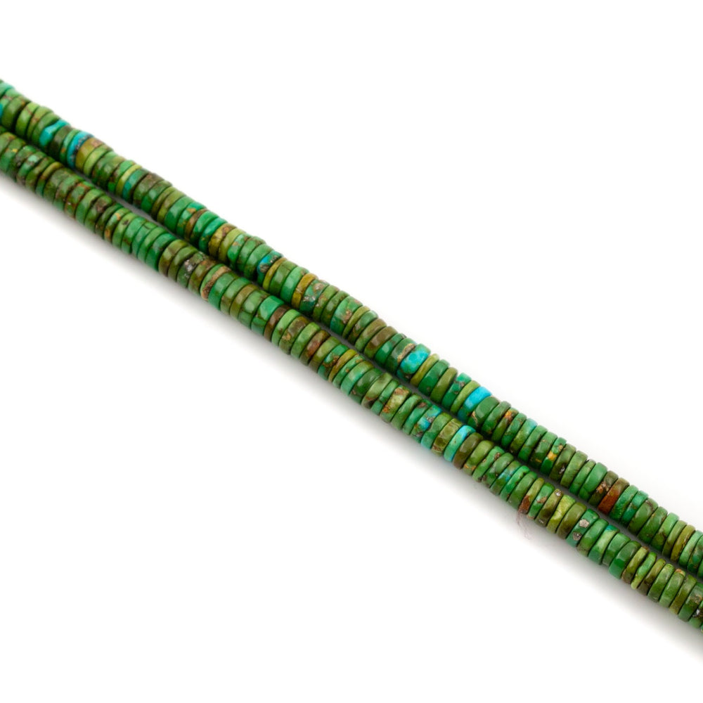 
                      
                        Sonoran Gold Green Turquoise Heishi Necklace - Kingdom Jewelry
                      
                    