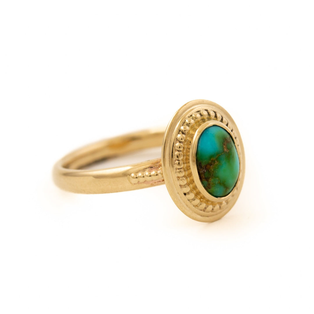 Sonoran Gold Royston Turquoise Signet - Kingdom Jewelry