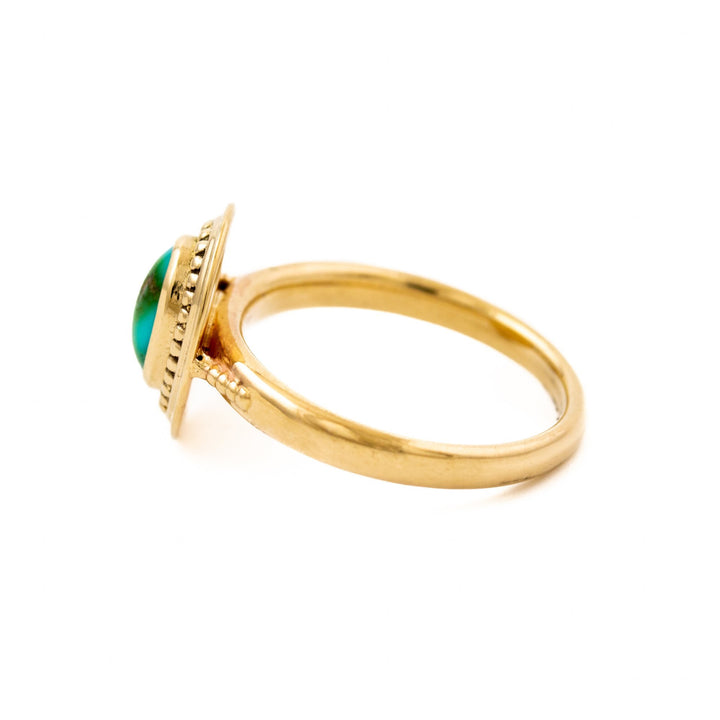 Sonoran Gold Royston Turquoise Signet - Kingdom Jewelry