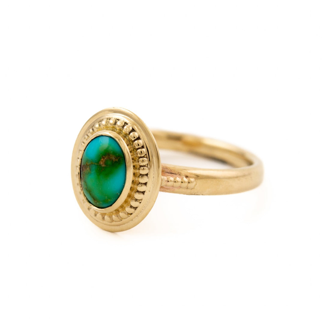 Sonoran Gold Royston Turquoise Signet - Kingdom Jewelry