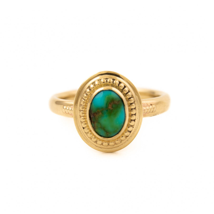 Sonoran Gold Royston Turquoise Signet - Kingdom Jewelry