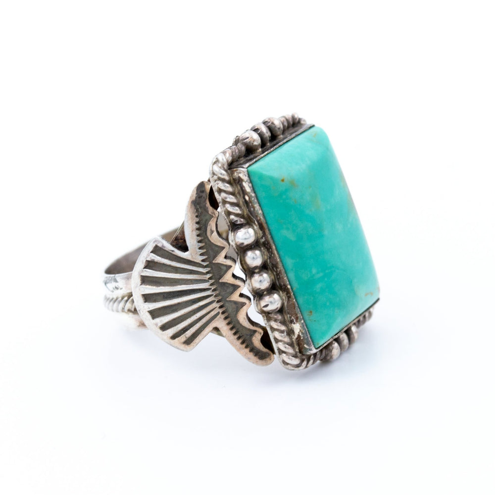 
                      
                        Square-Cut Baby Blue Turquoise Ring - Kingdom Jewelry
                      
                    