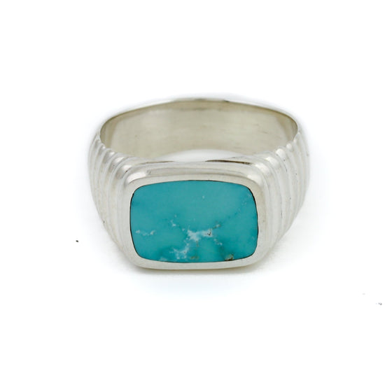 Square Cut Turquoise Ring - Kingdom Jewelry