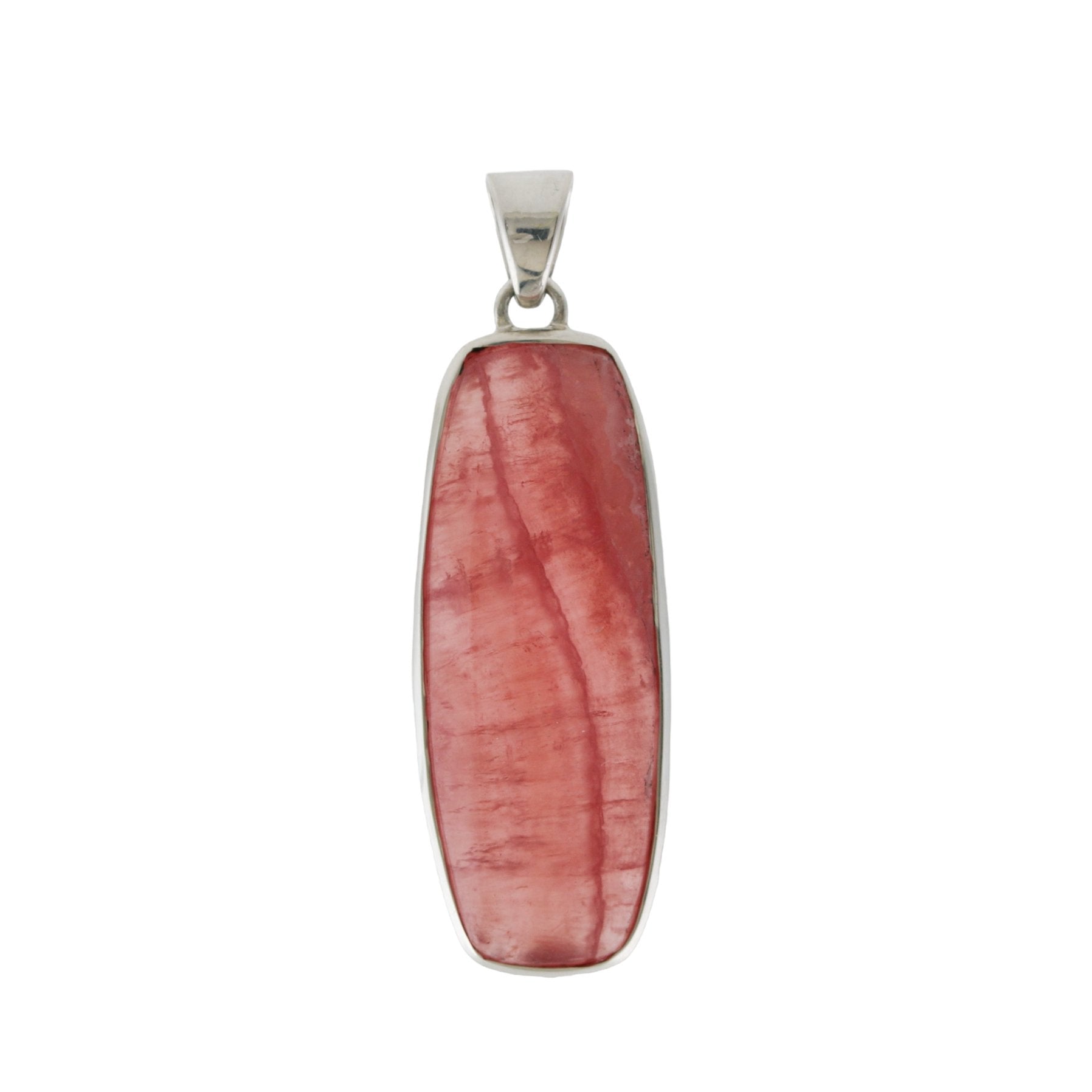 Small Rhodochrosite Silver Pendant 6 