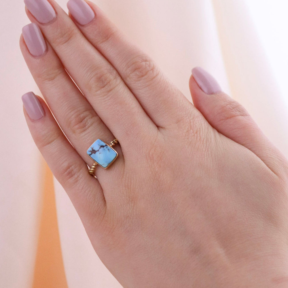 
                      
                        Square Turquoise Rope Ring - Kingdom Jewelry
                      
                    