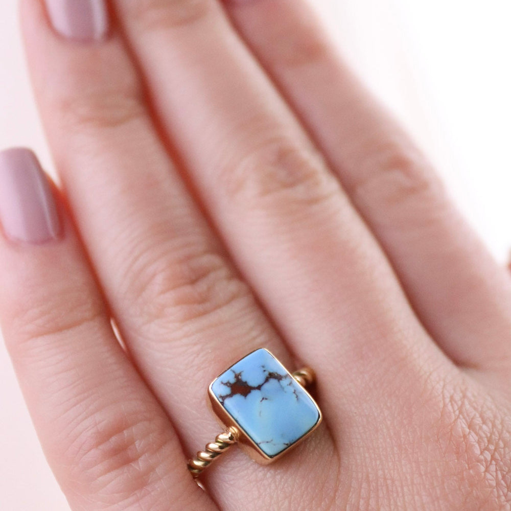 
                      
                        Square Turquoise Rope Ring - Kingdom Jewelry
                      
                    