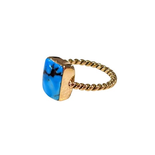 
                      
                        Square Turquoise Rope Ring - Kingdom Jewelry
                      
                    