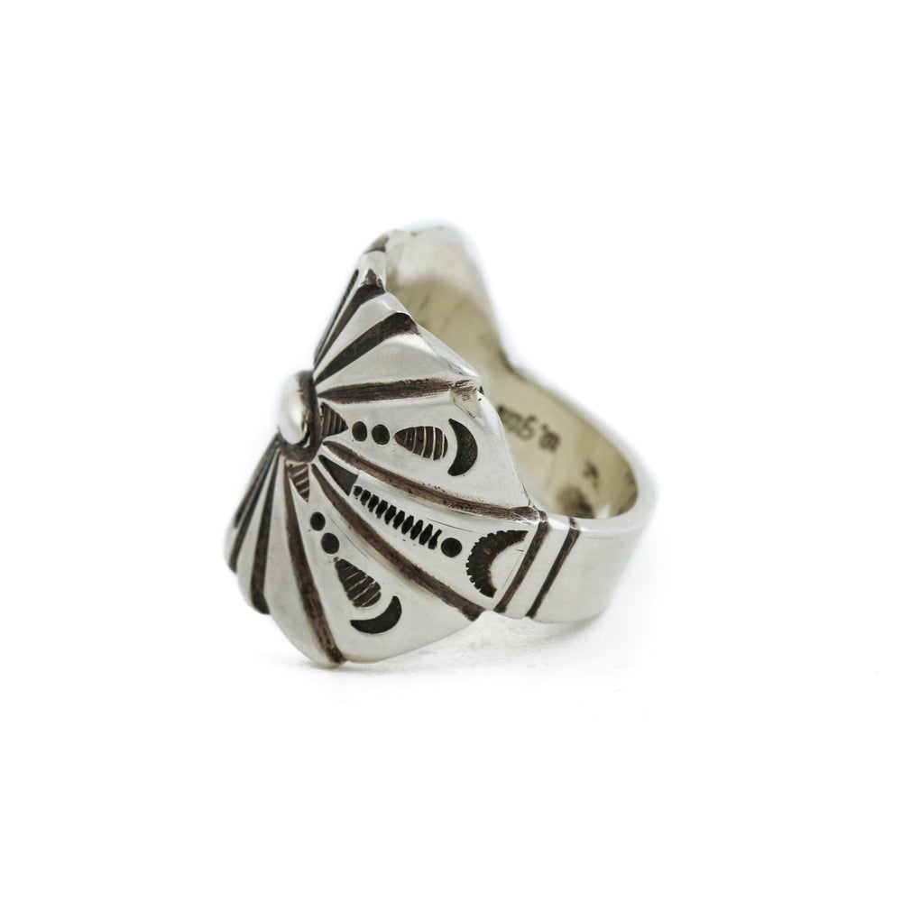 
                      
                        Stamped Navajo Contemporary Ring - Kingdom Jewelry
                      
                    