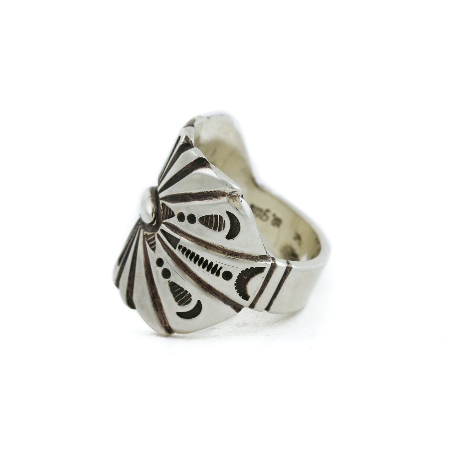 Stamped Navajo Contemporary Ring - Kingdom Jewelry