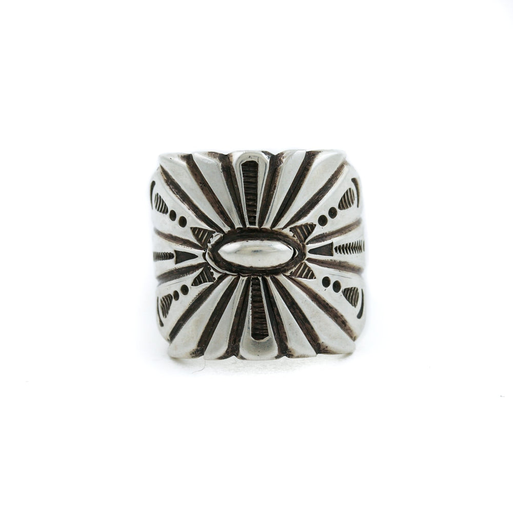 
                      
                        Stamped Navajo Contemporary Ring - Kingdom Jewelry
                      
                    