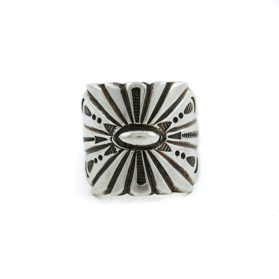 Stamped Navajo Contemporary Ring - Kingdom Jewelry