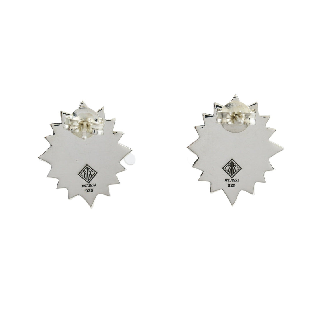 Star Burst Golden Hills Turquoise Studs - Kingdom Jewelry