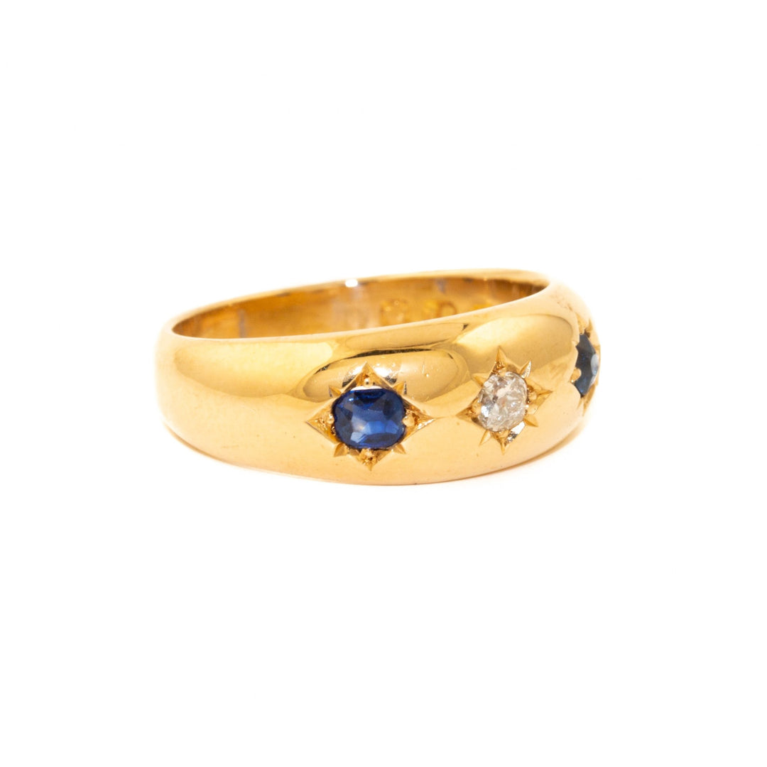 Starburst Sapphire x Diamond Band - Kingdom Jewelry